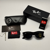 عینک آفتابی ریبن ویفرر شیشه سنگ تمام مشکی به همراه پک کامل ریبن Rayban WAYFARER RB 0502S (ارسال رایگان)