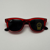 عینک آفتابی ریبن ویفرر شیشه سنگ مشکی قرمز به همراه پک کامل ریبن Rayban WAYFARER RB 0502S (ارسال رایگان)