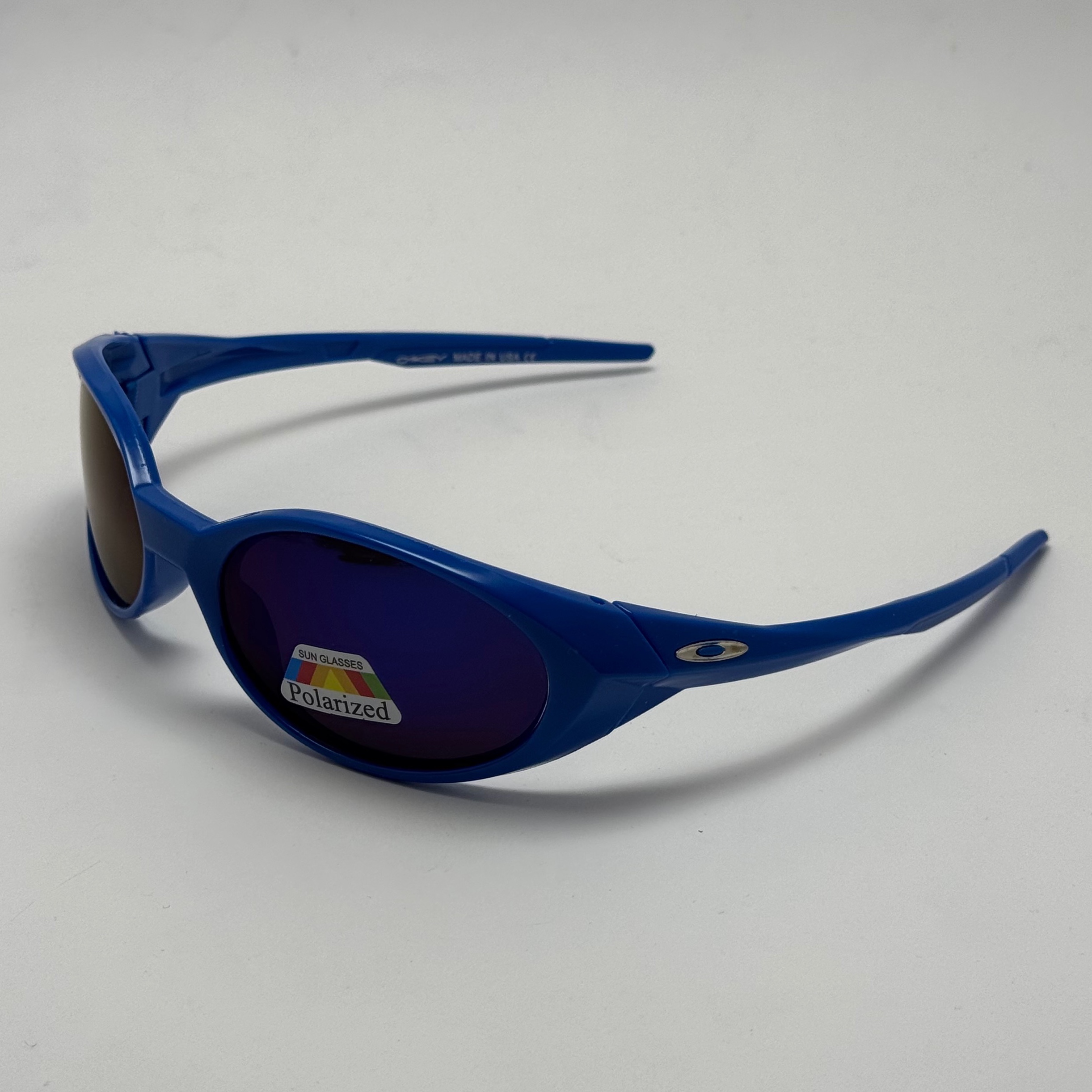 عینک آفتابی پلاریزه اوکلی مدل Oakley Eye Jacket Redux بیضی آبی (ارسال رایگان)