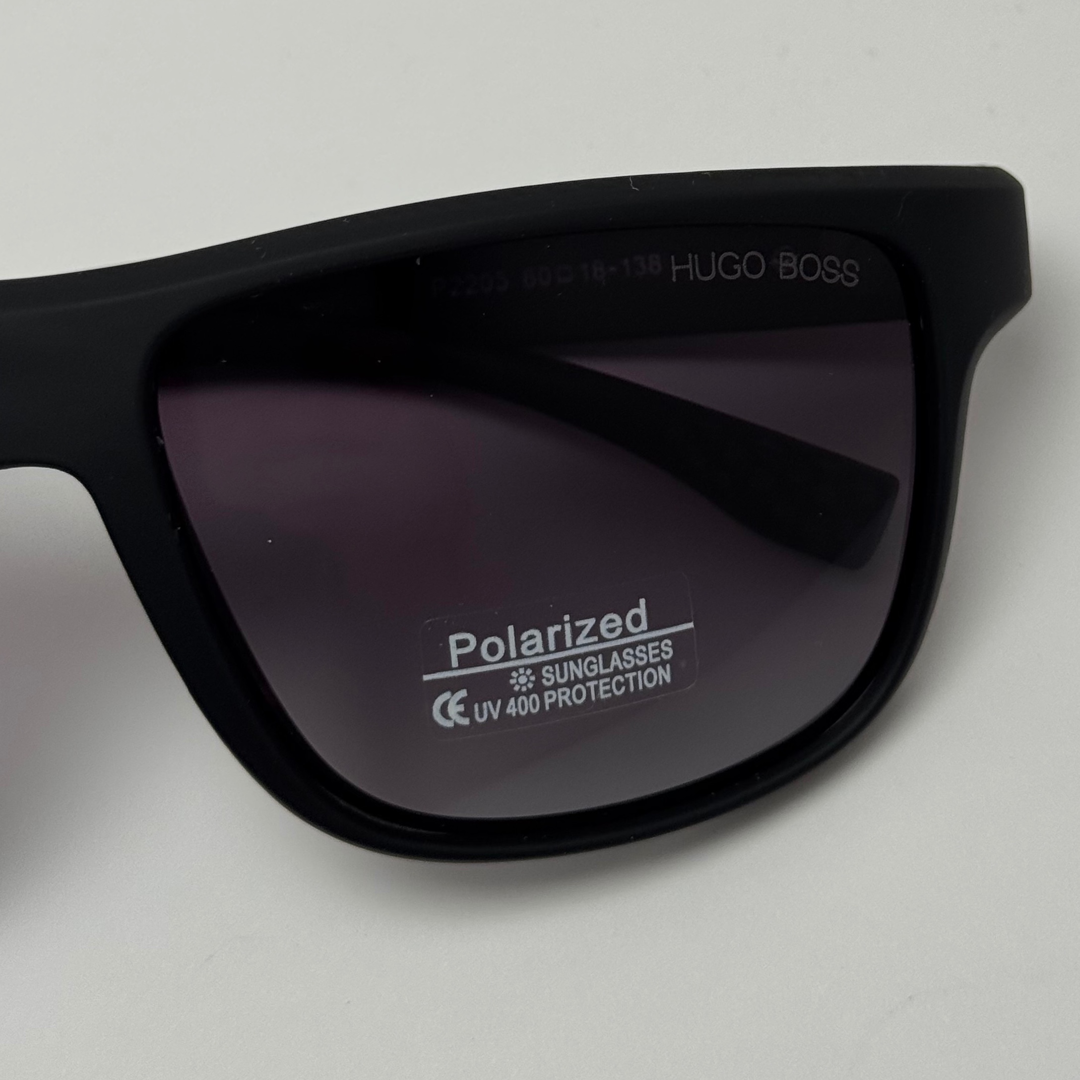 عینک آفتابی پلاریزه هوگو باس HUGO BOSS تمام مشکی کد 2205 - عینک رانندگی (ارسال رایگان)