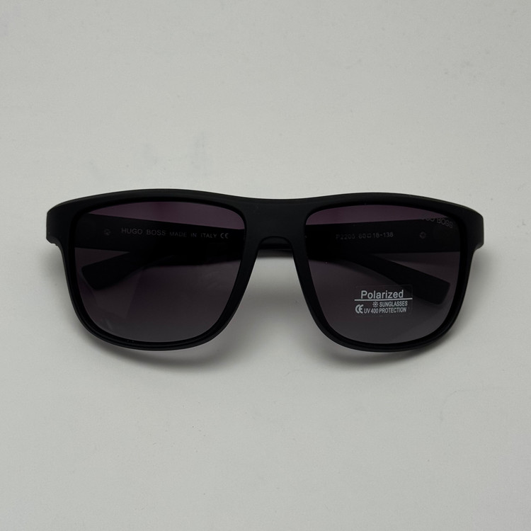 عینک آفتابی پلاریزه هوگو باس HUGO BOSS تمام مشکی کد 2205 - عینک رانندگی (ارسال رایگان)