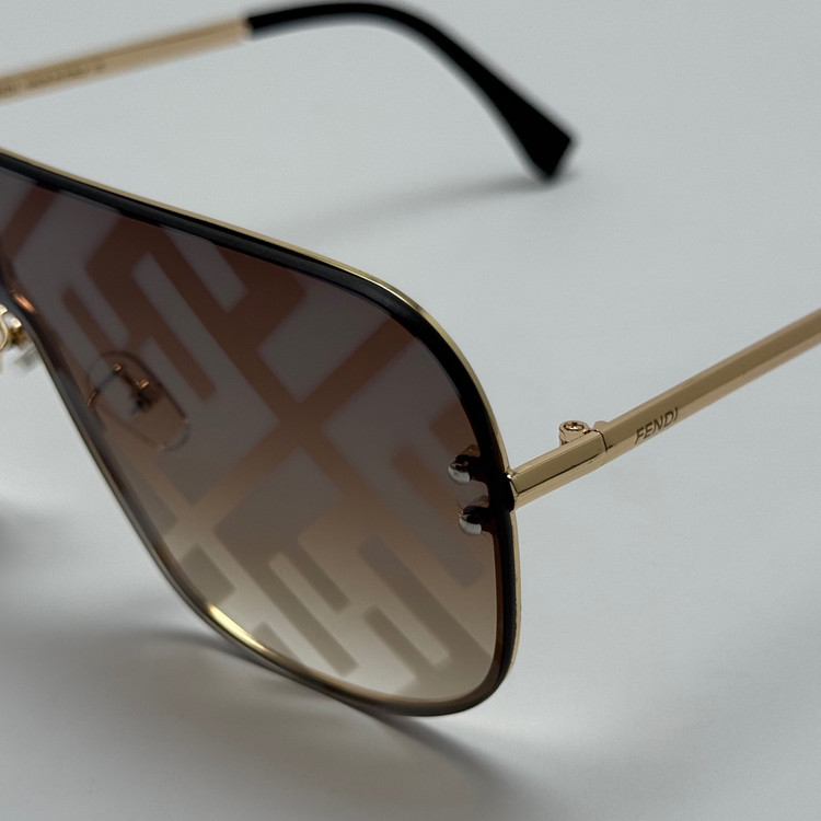 عینک آفتابی فریم لس فندی FENDI قهوه ای کد 1 (ارسال رایگان)
