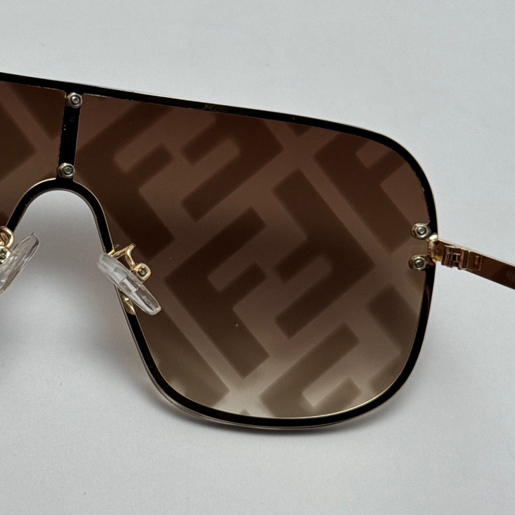 عینک آفتابی فریم لس فندی FENDI قهوه ای کد 1 (ارسال رایگان)