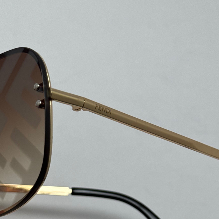 عینک آفتابی فریم لس فندی FENDI قهوه ای کد 1 (ارسال رایگان)