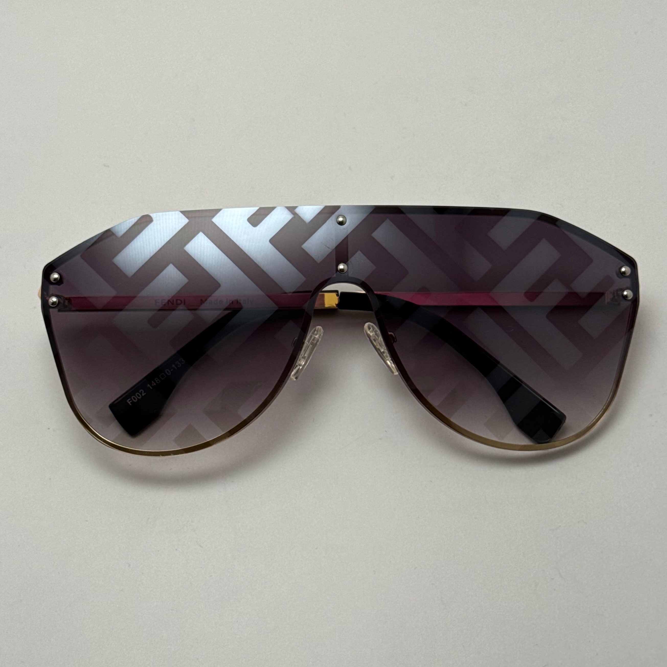 عینک آفتابی فریم لس فندی FENDI مشکی کد 2 (ارسال رایگان)