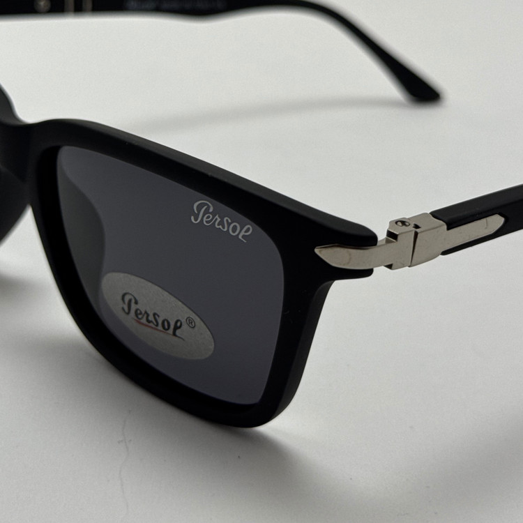 عینک آفتابی پلاریزه پرسول PERSOL مستطیلی لولا فنری کد P 8016 - عینک رانندگی - سایز متوسط (ارسال رایگان)