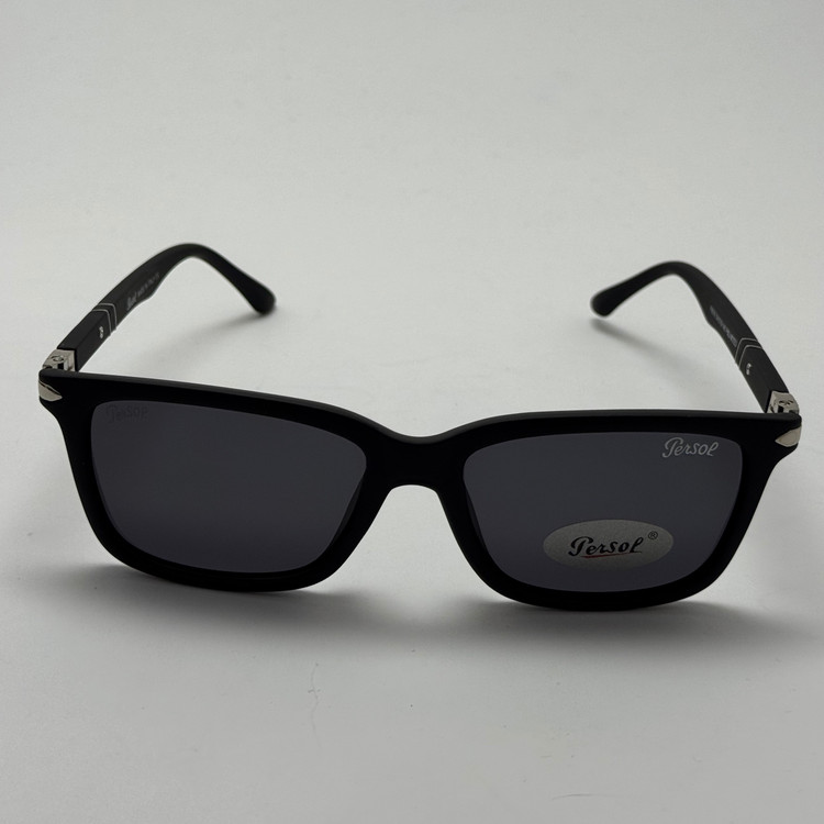 عینک آفتابی پلاریزه پرسول PERSOL مستطیلی لولا فنری کد P 8016 - عینک رانندگی - سایز متوسط (ارسال رایگان)