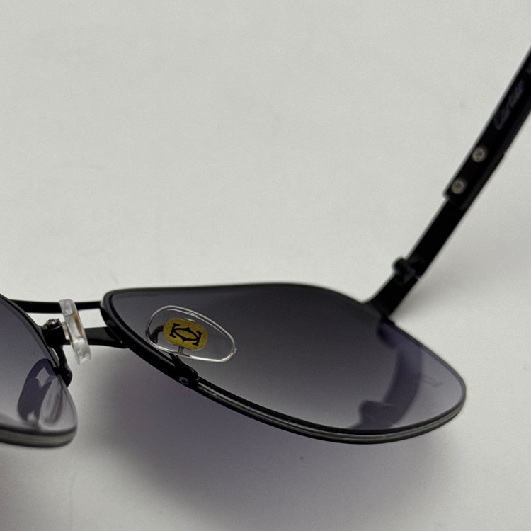 عینک آفتابی مردانه کارتیر Cartier مدل Santos تمام مشکی (ارسال رایگان)