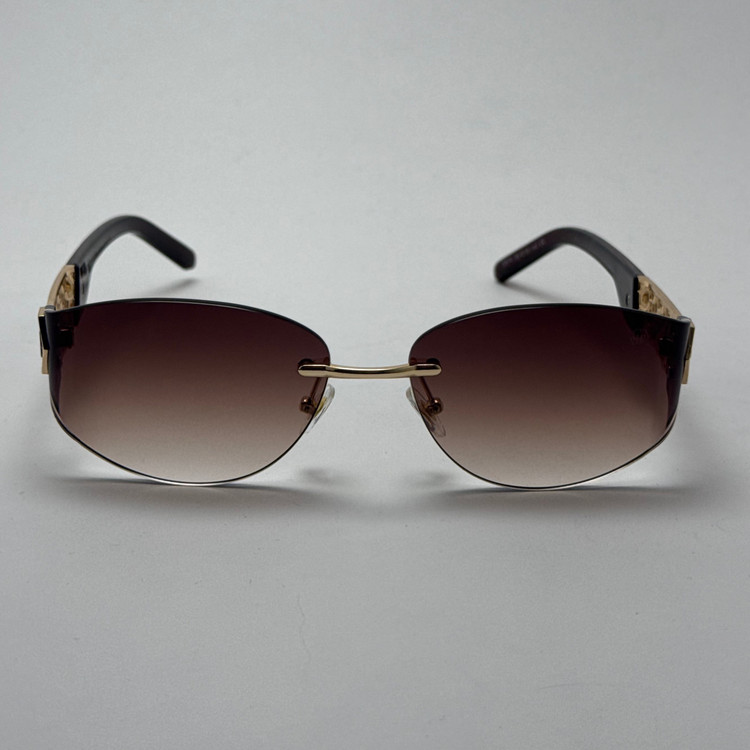 عینک آفتابی فیلیپ پلین Philip Plein مدل Luxury Shield فریم لس قهوه ای - لنز UV400 (ارسال رایگان)
