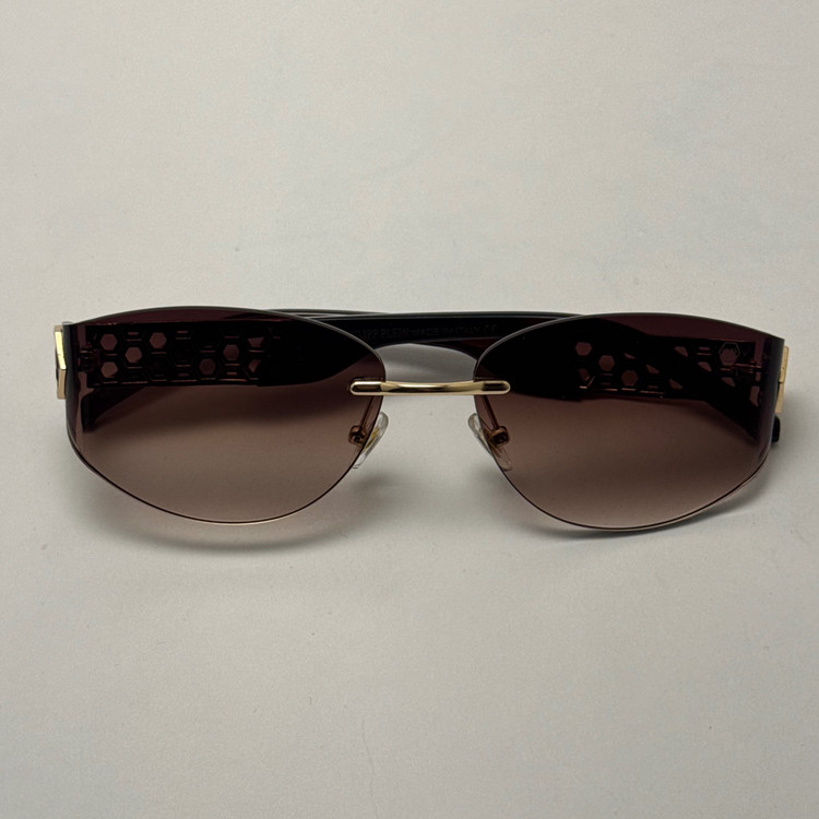 عینک آفتابی فیلیپ پلین Philip Plein مدل Luxury Shield فریم لس قهوه ای - لنز UV400 (ارسال رایگان)