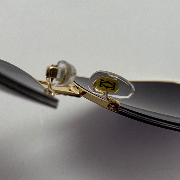 عینک آفتابی مردانه کارتیر Cartier مدل Santos آبی طلایی (ارسال رایگان)