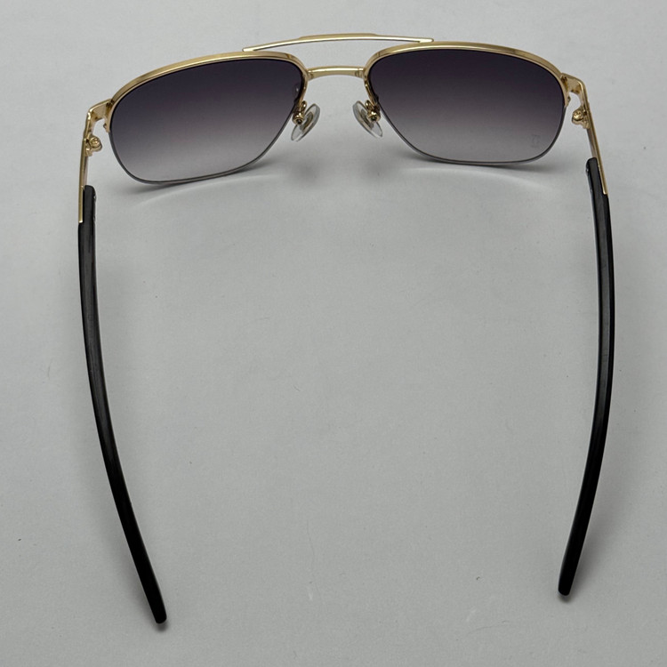 عینک آفتابی مردانه کارتیر Cartier مدل Santos آبی طلایی (ارسال رایگان)
