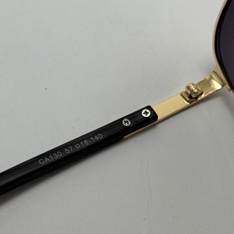 عینک آفتابی مردانه کارتیر Cartier مدل Santos آبی طلایی (ارسال رایگان)