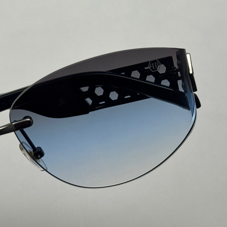 عینک آفتابی فیلیپ پلین Philip Plein مدل Luxury Shield فریم لس آبی - لنز UV400 (ارسال رایگان)
