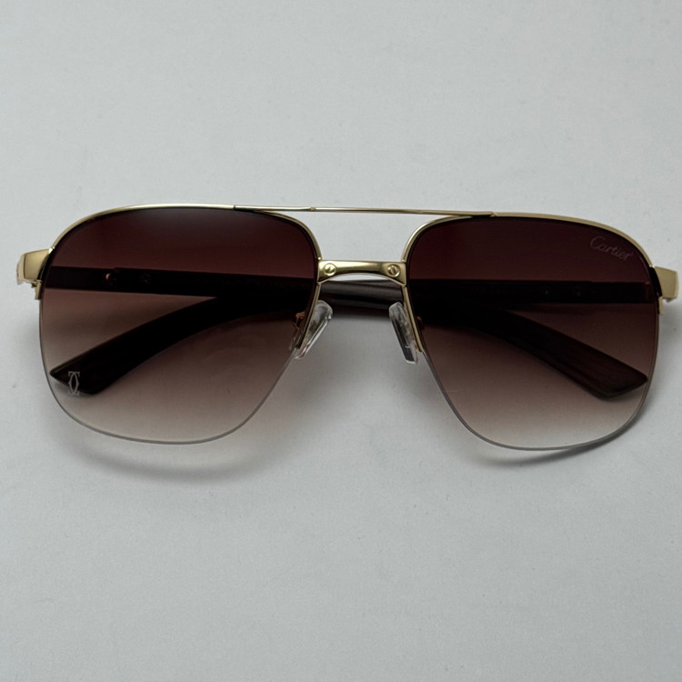 عینک آفتابی مردانه کارتیر Cartier مدل Santos قهوه ای (ارسال رایگان)