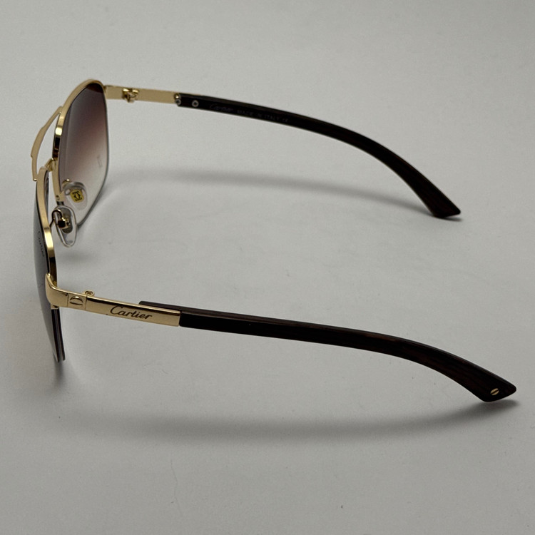 عینک آفتابی مردانه کارتیر Cartier مدل Santos قهوه ای (ارسال رایگان)