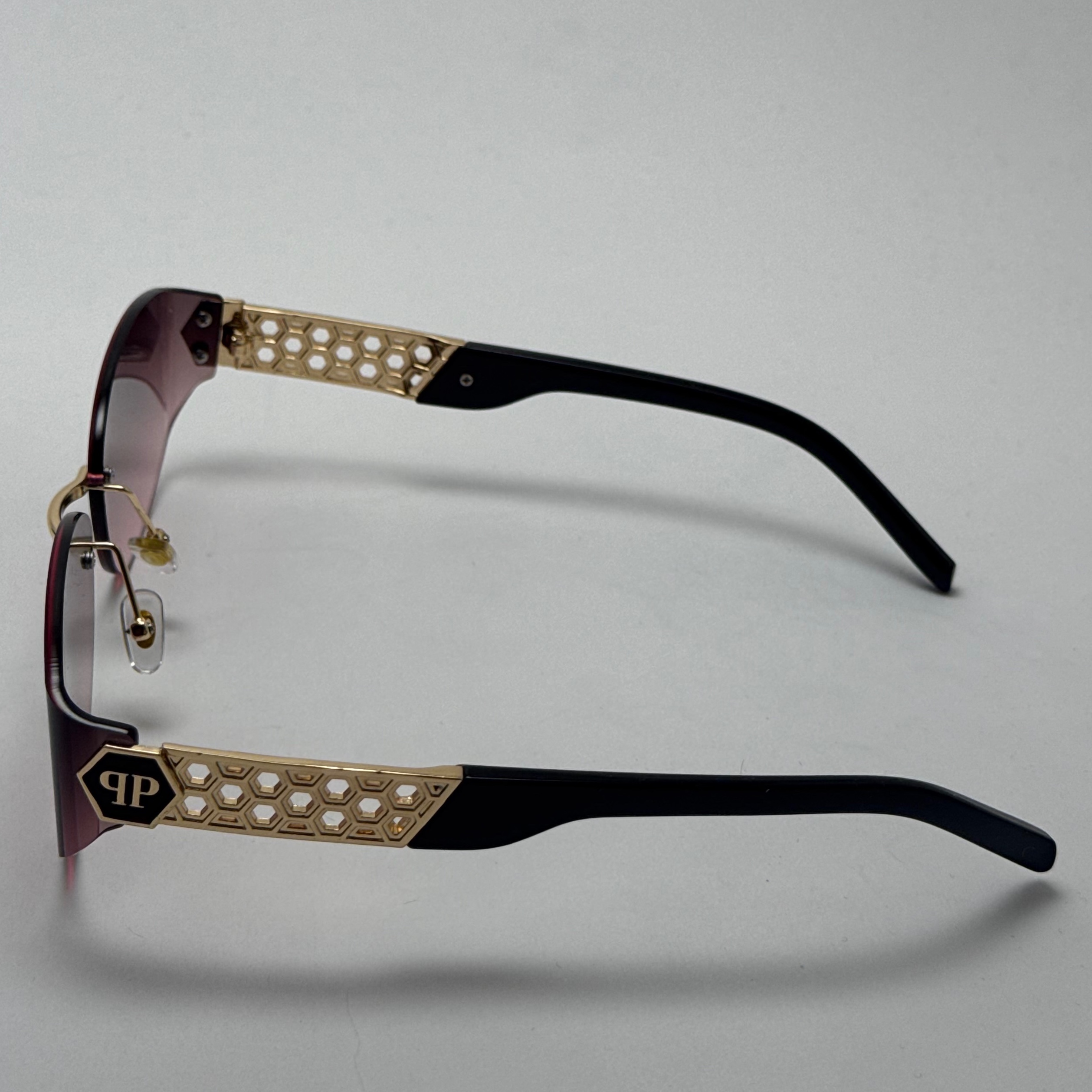 عینک آفتابی فیلیپ پلین Philip Plein مدل Luxury Shield فریم لس بنفش صورتی - لنز UV400 (ارسال رایگان)