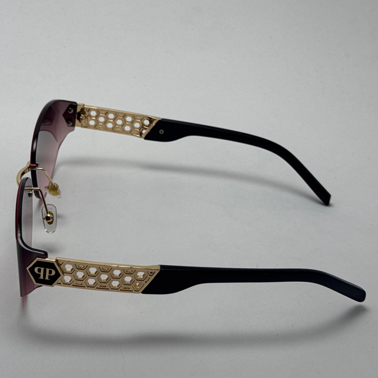 عینک آفتابی فیلیپ پلین Philip Plein مدل Luxury Shield فریم لس بنفش صورتی - لنز UV400 (ارسال رایگان)