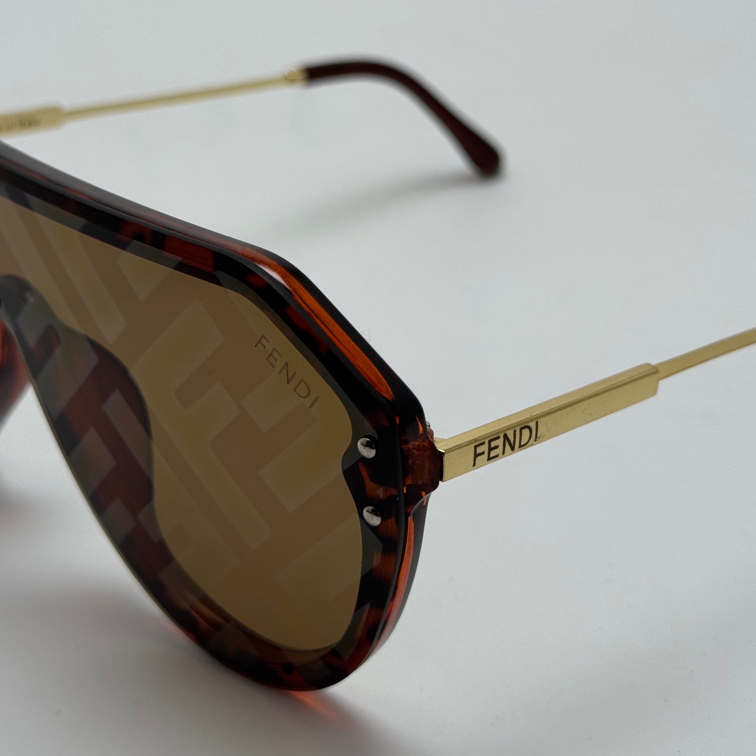 عینک آفتابی و شب فریم لس فندی FENDI قهوه ای کد 3 (ارسال رایگان)