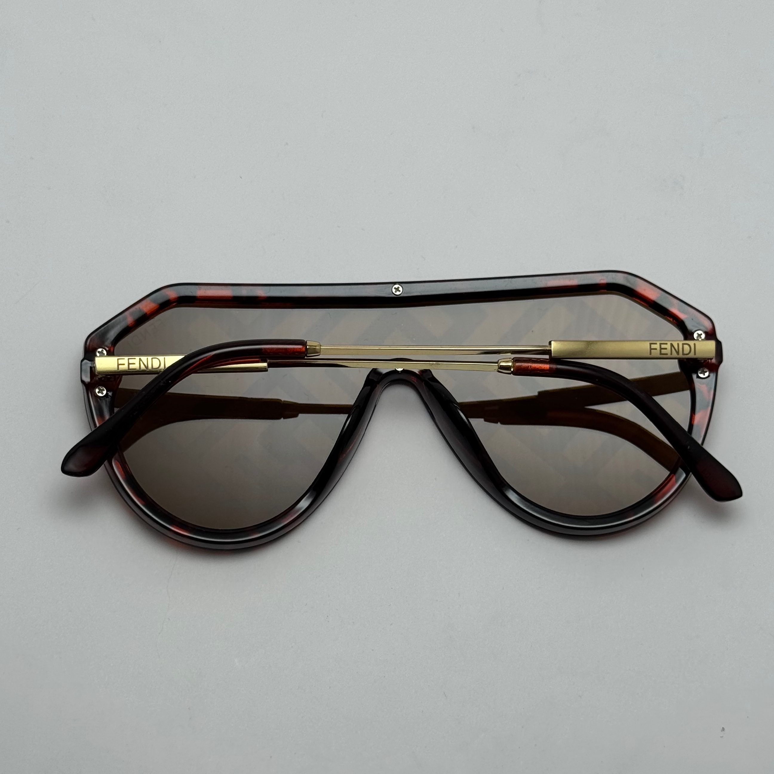 عینک آفتابی و شب فریم لس فندی FENDI قهوه ای کد 3 (ارسال رایگان)