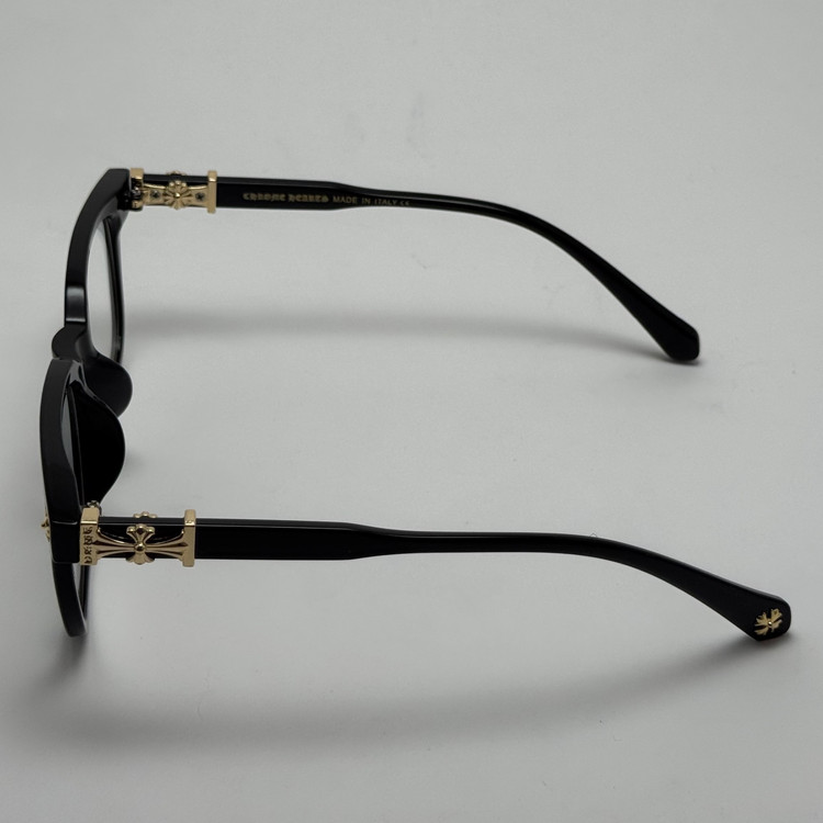 عینک بلوکات کروم هارتز مشکی طلایی Chrome Hearts 2273 با پک کامل کروم هارتز - کیفیت مستر (ارسال رایگان)