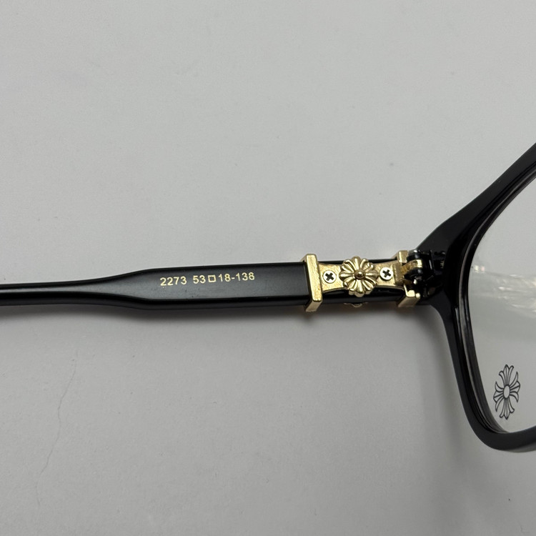 عینک بلوکات کروم هارتز مشکی طلایی Chrome Hearts 2273 با پک کامل کروم هارتز - کیفیت مستر (ارسال رایگان)