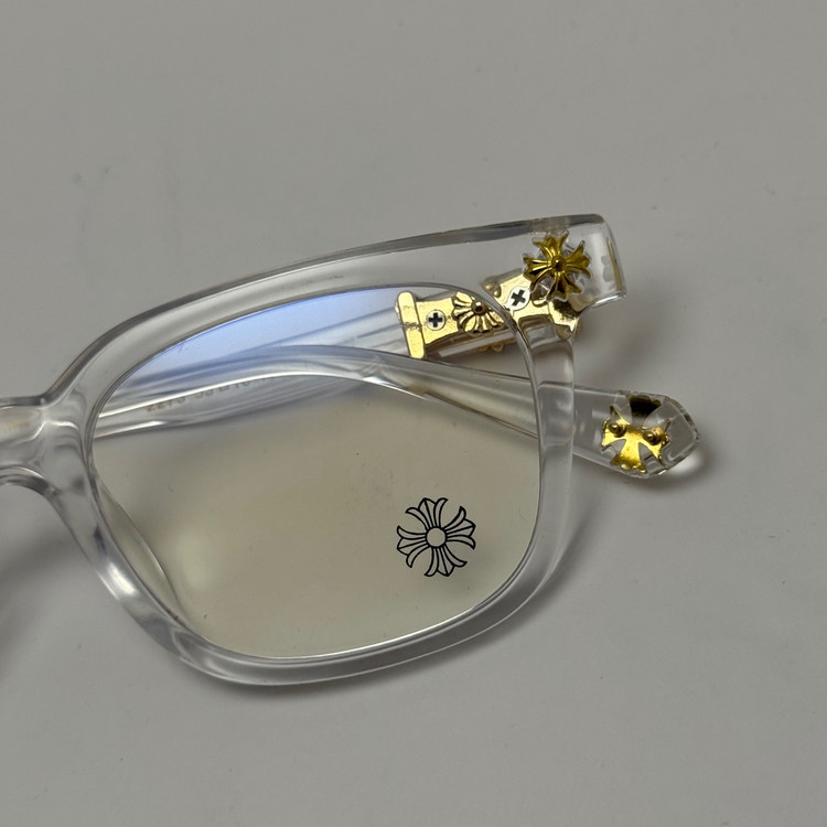 عینک بلوکات کروم هارتز کریستالی طلایی Chrome Hearts 2273 با پک کامل کروم هارتز - کیفیت مستر (ارسال رایگان)