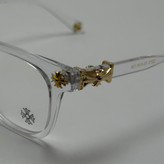 عینک بلوکات کروم هارتز کریستالی طلایی Chrome Hearts 2273 با پک کامل کروم هارتز - کیفیت مستر (ارسال رایگان)