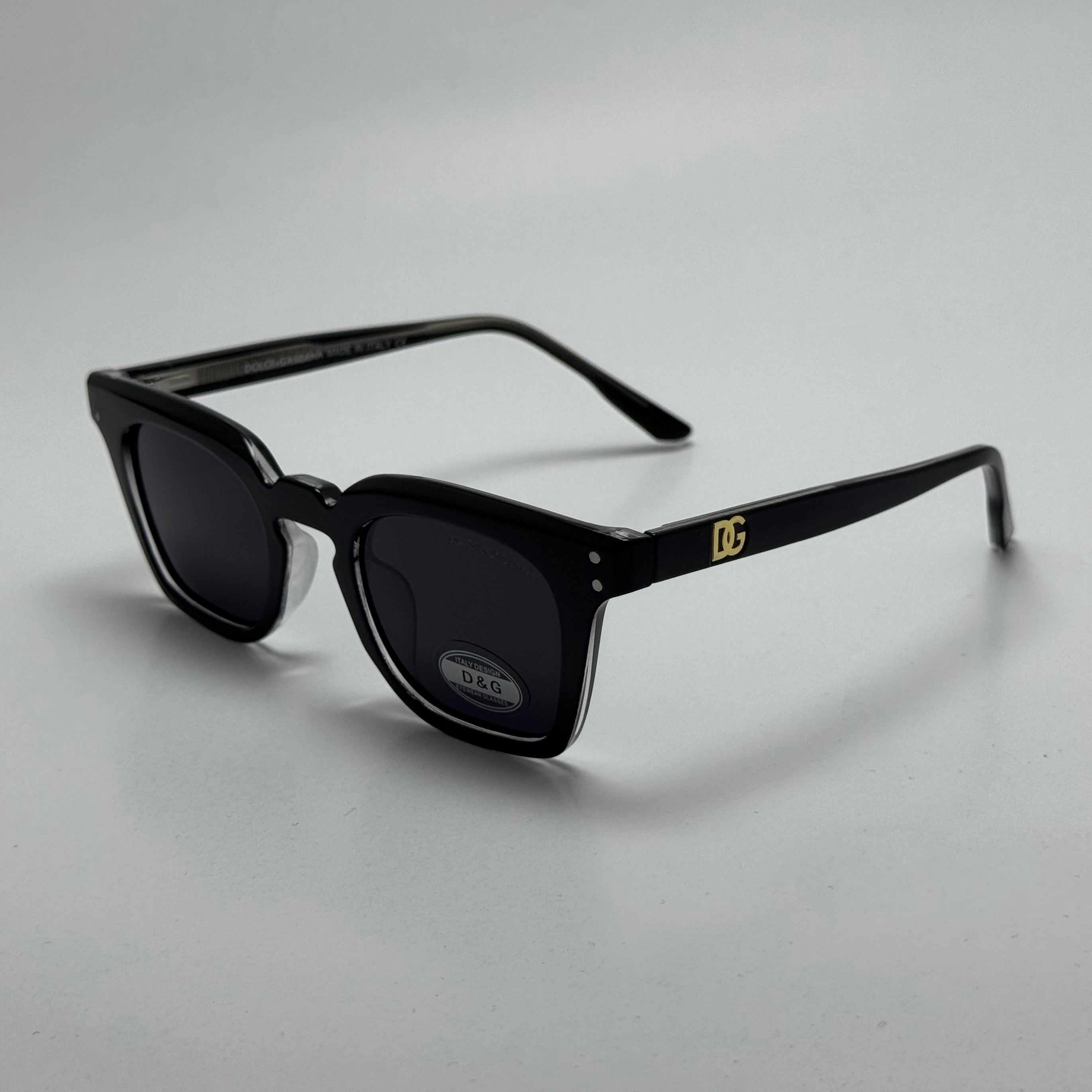 عینک آفتابی پلاریزه دولچه گابانا DOLCE GABBANA دسته سیم کشی شده لولا فنر مشکی کد 7707 (ارسال رایگان)