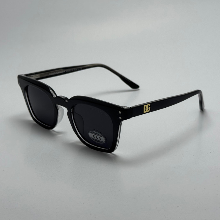 عینک آفتابی پلاریزه دولچه گابانا DOLCE GABBANA دسته سیم کشی شده لولا فنر مشکی کد 7707 (ارسال رایگان)