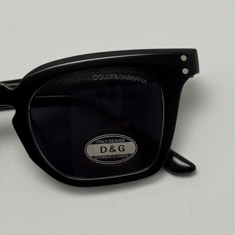عینک آفتابی پلاریزه دولچه گابانا DOLCE GABBANA دسته سیم کشی شده لولا فنر مشکی کد 7707 (ارسال رایگان)