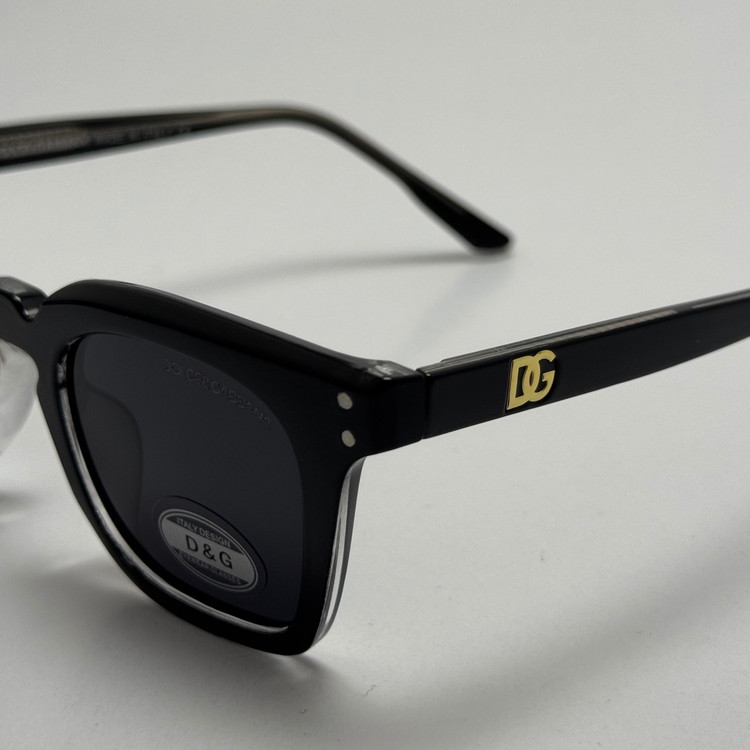 عینک آفتابی پلاریزه دولچه گابانا DOLCE GABBANA دسته سیم کشی شده لولا فنر مشکی کد 7707 (ارسال رایگان)
