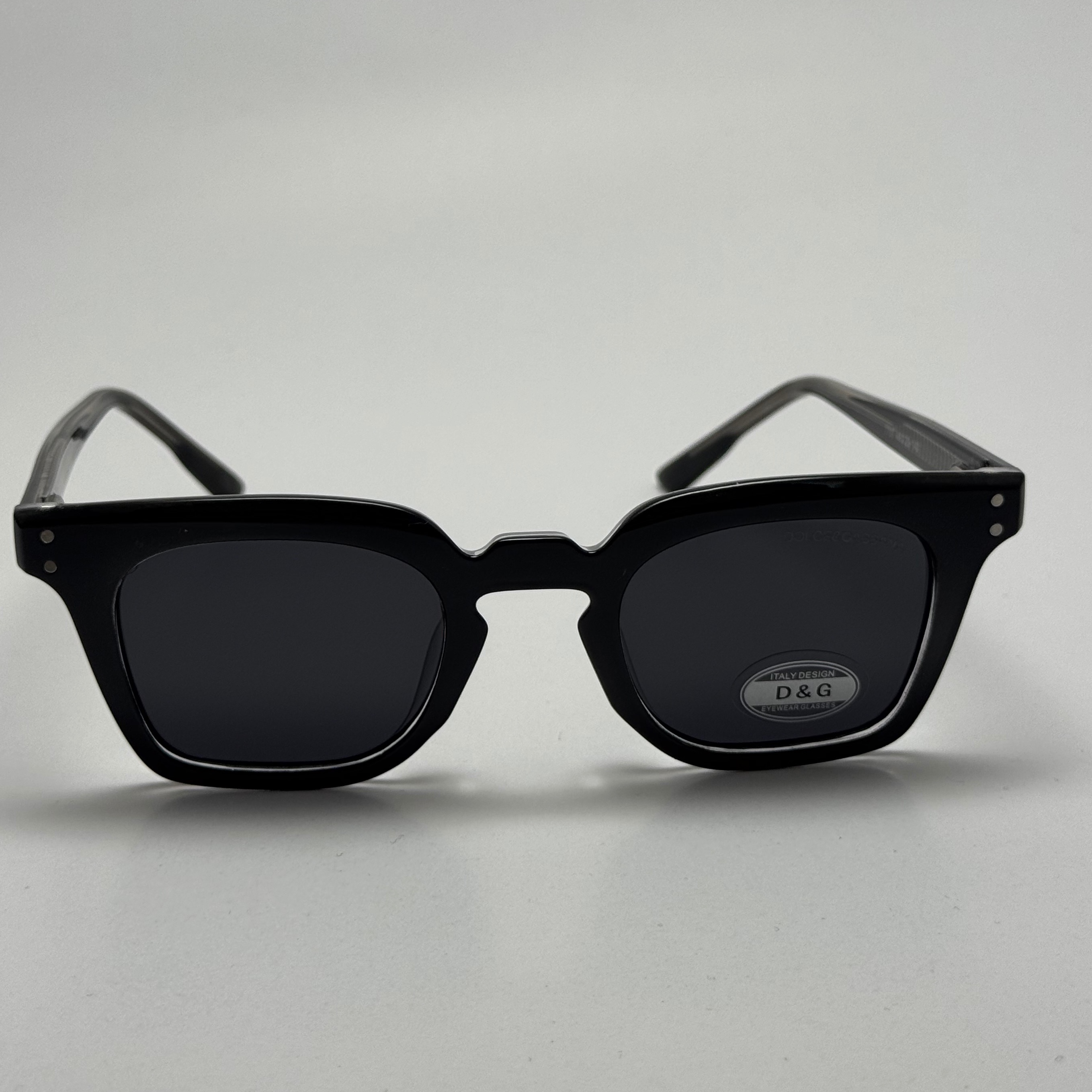 عینک آفتابی پلاریزه دولچه گابانا DOLCE GABBANA دسته سیم کشی شده لولا فنر مشکی کد 7707 (ارسال رایگان)