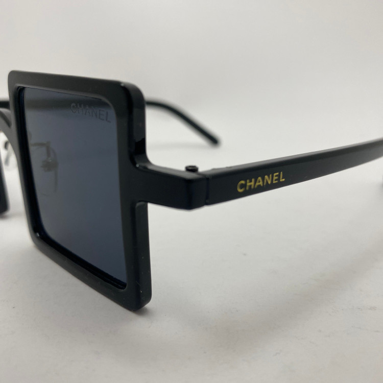 عینک آفتابی شنل CHANEL مربعی مشکی خاص به همراه کاور و دستمال مخصوص (ارسال رایگان)