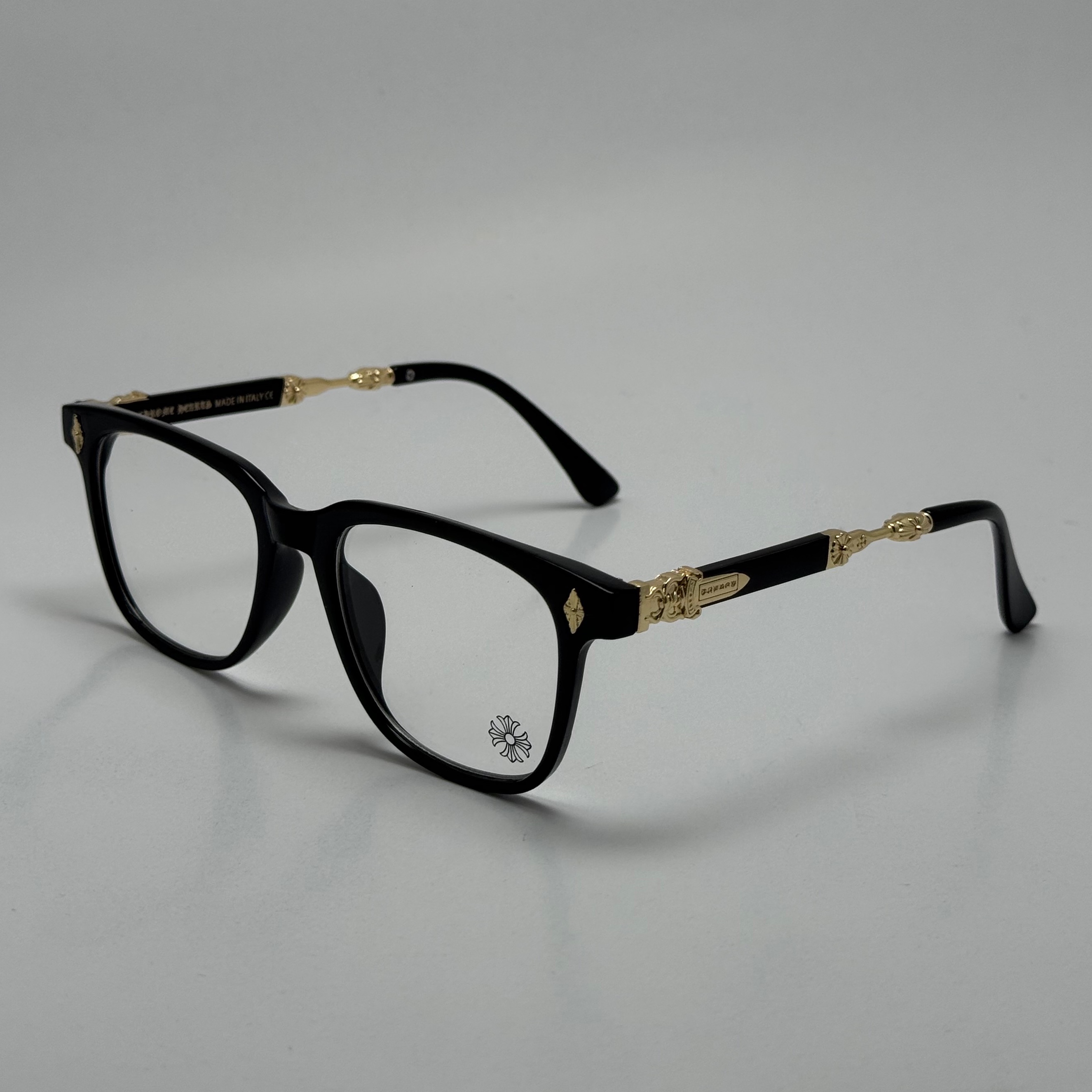 عینک بلوکات کروم هارتز مشکی طلایی Chrome Hearts 2272 - کیفیت مستر (ارسال رایگان)