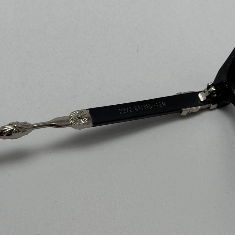 عینک بلوکات کروم هارتز مشکی نقره ای Chrome Hearts 2272 - کیفیت مستر (ارسال رایگان)