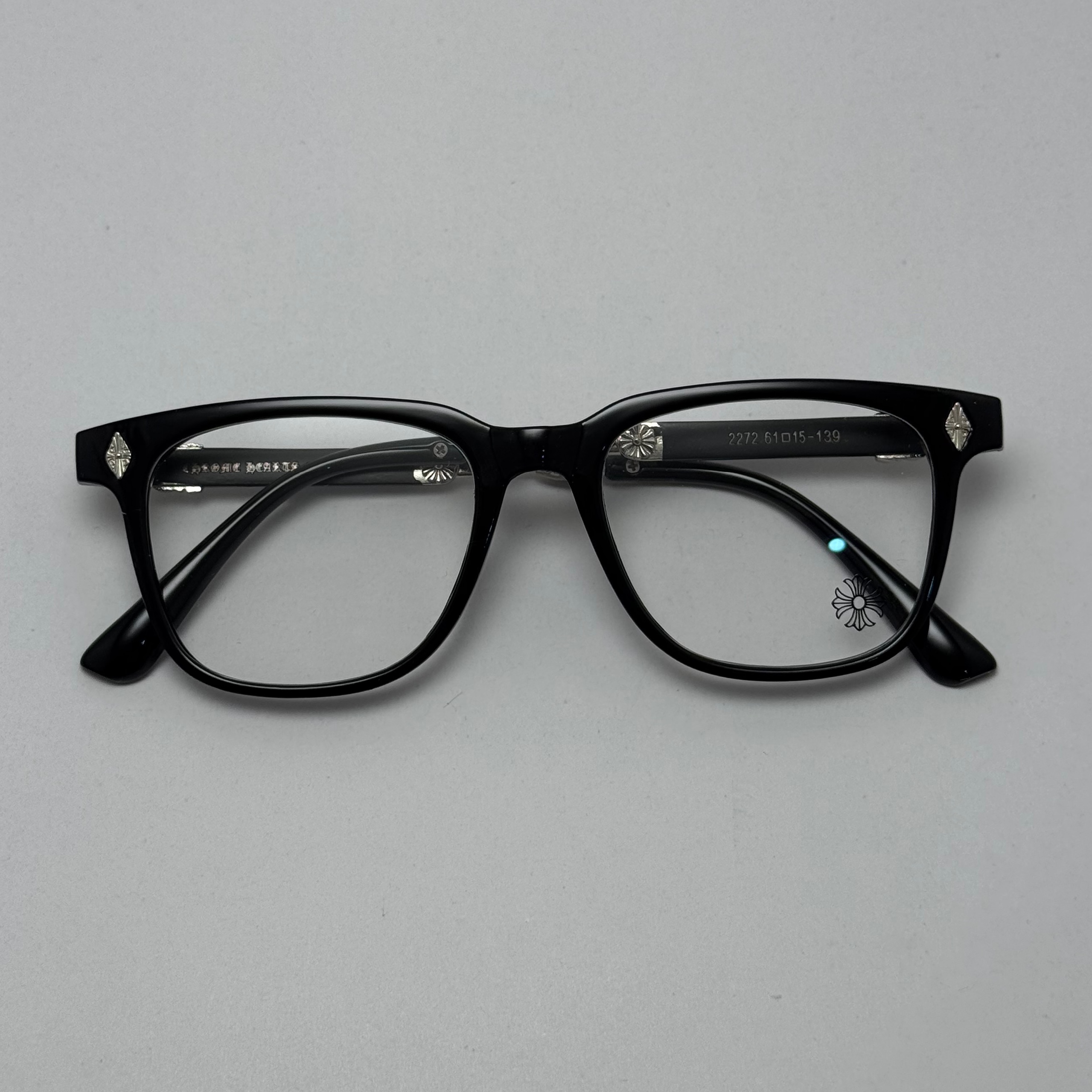 عینک بلوکات کروم هارتز مشکی نقره ای Chrome Hearts 2272 - کیفیت مستر (ارسال رایگان)