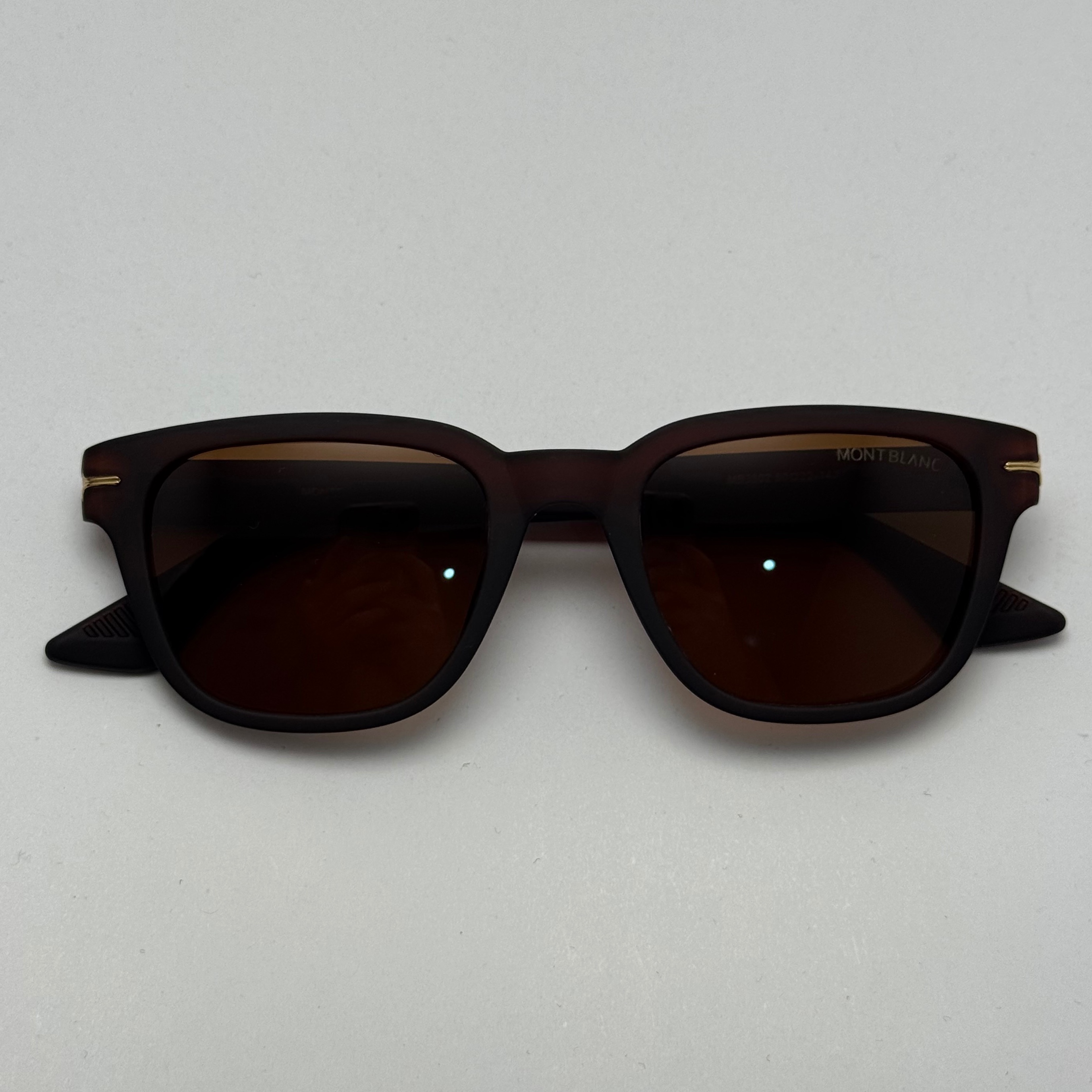 عینک آفتابی پلاریزه مون بلان MONT BLANC سبک قهوه ای کد MB 0302