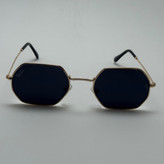 عینک آفتابی ریبن Ray-ban شش ضلعی مشکی طلایی سبک کد RB 3556