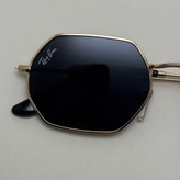 عینک آفتابی ریبن Ray-ban شش ضلعی مشکی طلایی سبک کد RB 3556