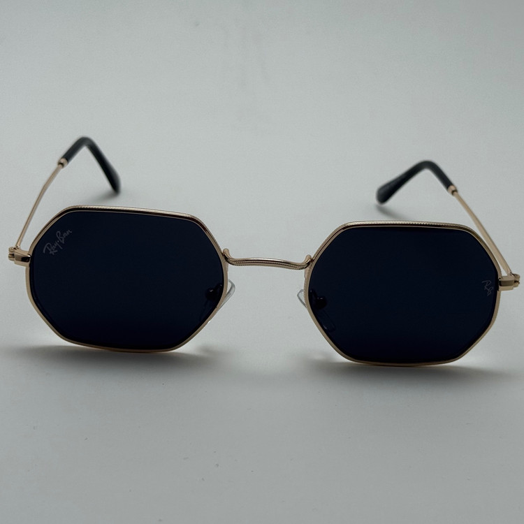 عینک آفتابی ریبن Ray-ban مشکی فریم طلایی کد RB 3556
