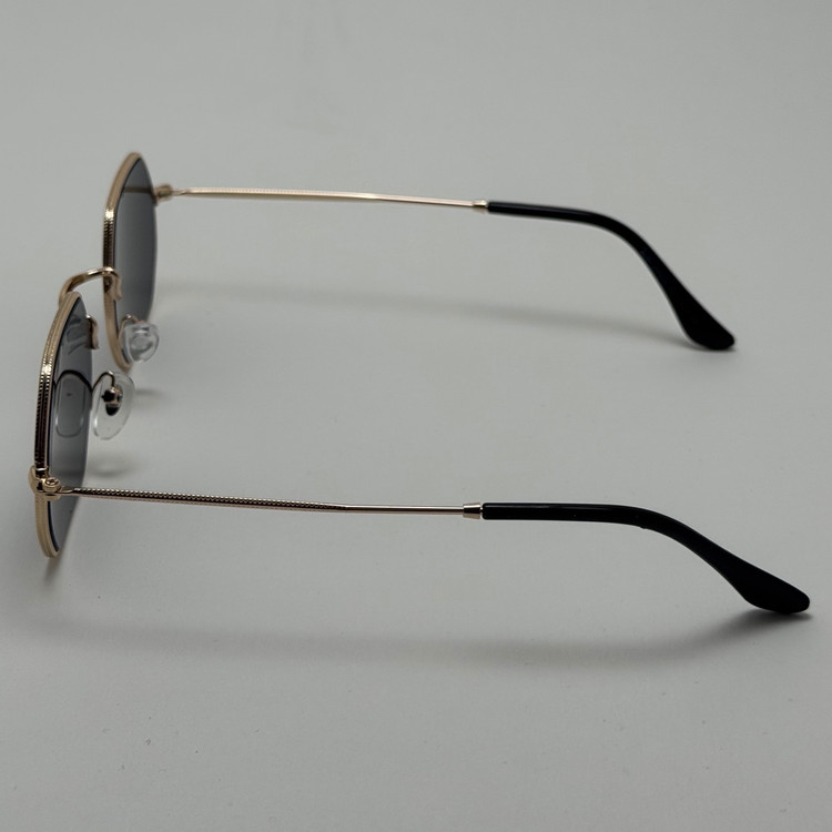 عینک آفتابی ریبن Ray-ban مشکی فریم طلایی کد RB 3556