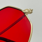 عینک شب ریبن Ray-ban قرمز فریم طلایی کد RB 3556