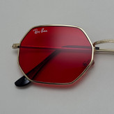 عینک شب ریبن Ray-ban قرمز فریم طلایی کد RB 3556