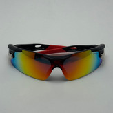 عینک آفتابی اسپرت اوکلی Oakley مدلRadar عدسی آتیشی فریم مشکی کد 806