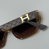 عینک آفتابی زنانه هرمس HERMES قهوه ای کد رفرنس 1211 - کیفیت مستر - لولا دوبل