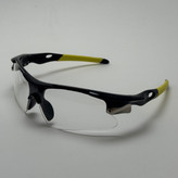 عینک شب اسپرت اوکلی Oakley مدلRadar عدسی بی رنگ فریم مشکی کد 806 - عینک طوفان - عینک شب
