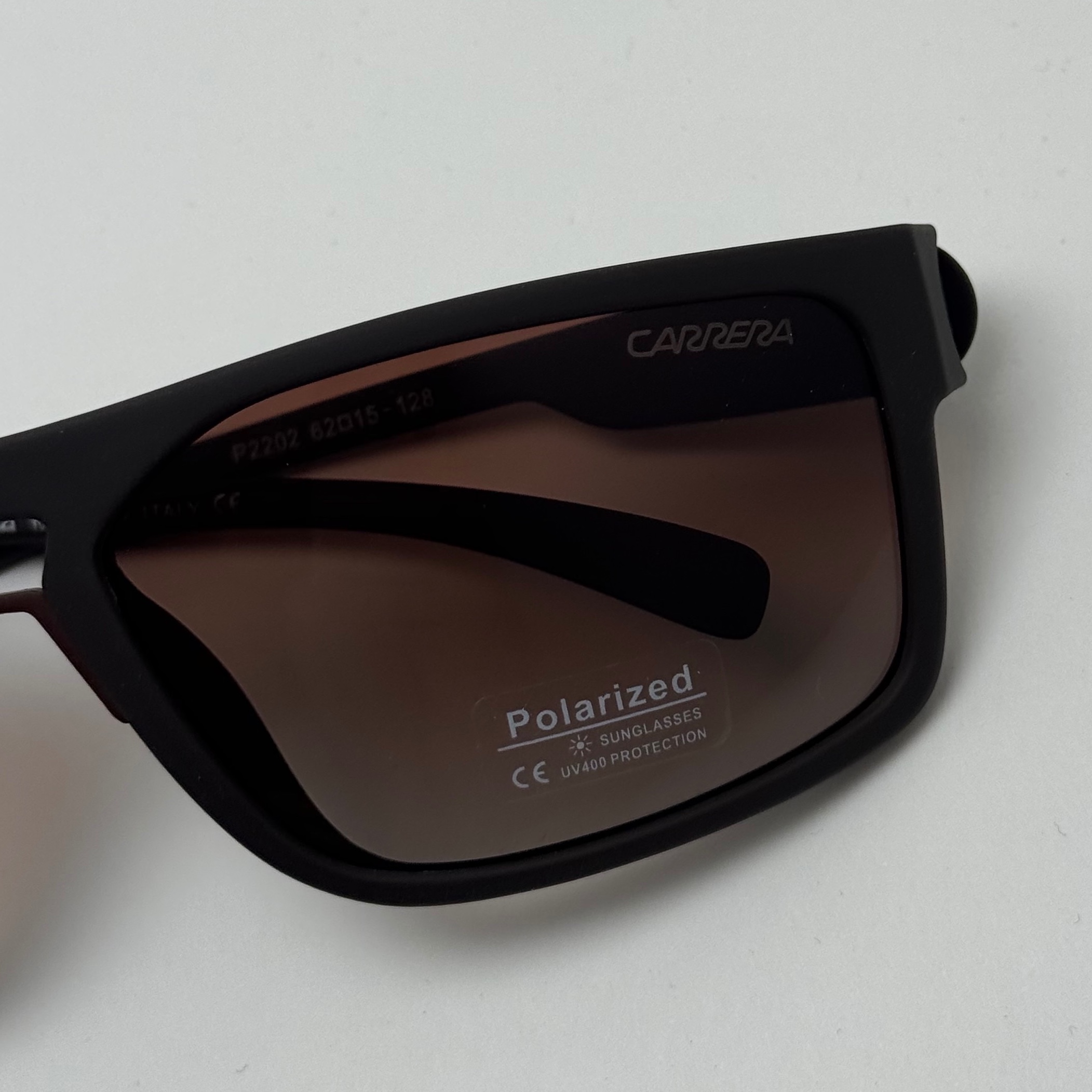 عینک آفتابی پلاریزه اسپرت کررا CARRERA قهوه ای مناسب رانندگی به همراه کاور پارچه ای و دستمال نانو مخصوص کد 2202 (ارسال