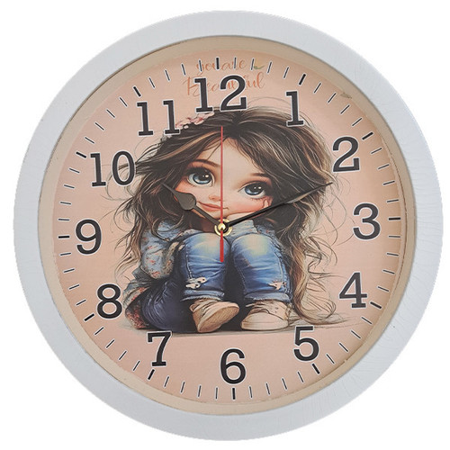 ساعت دیواری کودک مدل دخترک کد 4040220