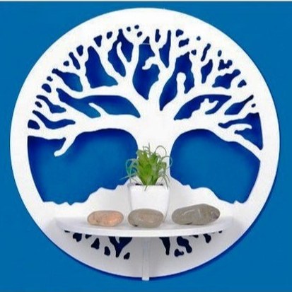 شلف دیواری گرد مدل درخت